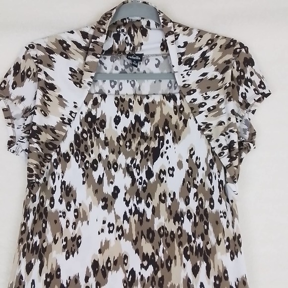 Rafaela Casual Blouse Size Small‎ in Leopard Print - Picture 4 of 11